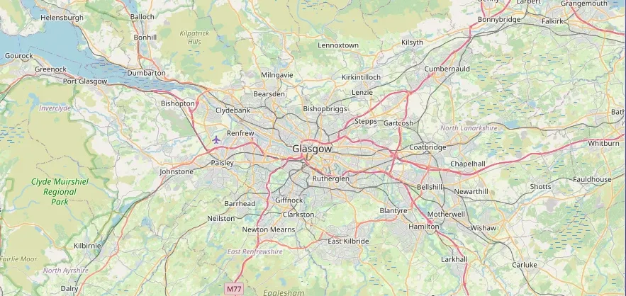Map of the Glasgow area we cover